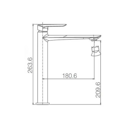 Monomando Lavabo Alto Ural Cromo (Imex)
