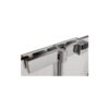 Mampara Prisma Plata, Hoja Plegable + Cristal Fijo (Kassandra)