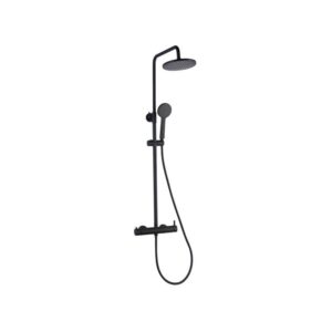 Columna Monomando Ducha Clement Negro (Lluvibath)