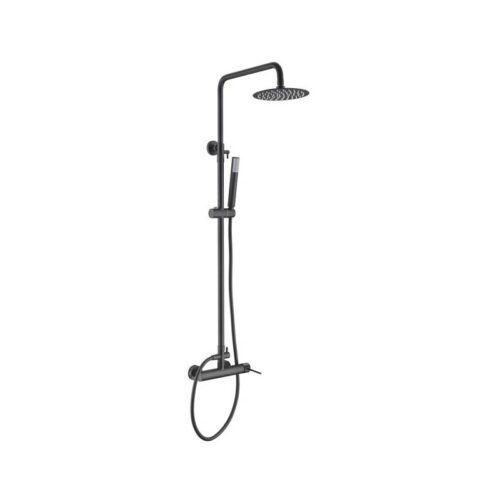 Columna Monomando Ducha Milos Negro (Imex)