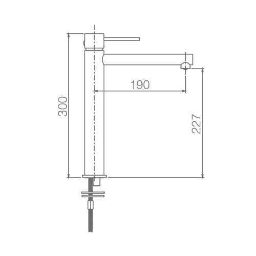 Monomando Lavabo Alto Milos Blanco (Imex)