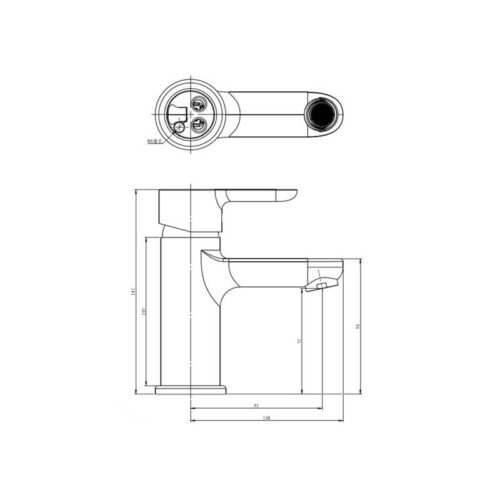 Monomando Lavabo Golf (Arcobañ)