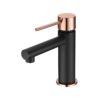Monomando Lavabo Milos Oro Rosa Negro (Imex)