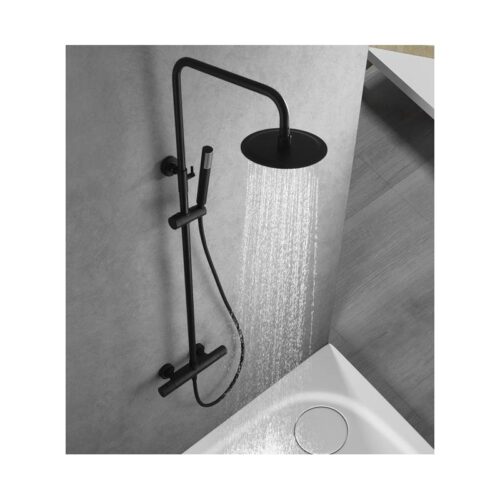 Columna Termostatica Ducha Line Negro (Imex)