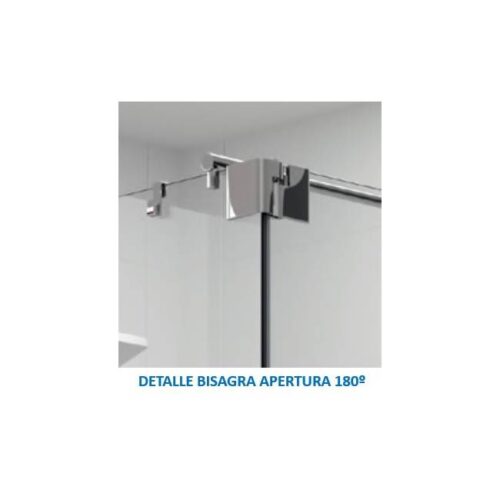 Panel Fijo + Abatible S300 Bisagras Acero Inox (Kassandra)