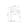 Monomando Lavabo Alto Monza Negro (Imex)
