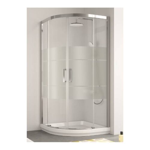Mampara Semicircular S400 Plata Brillo (Kassandra)