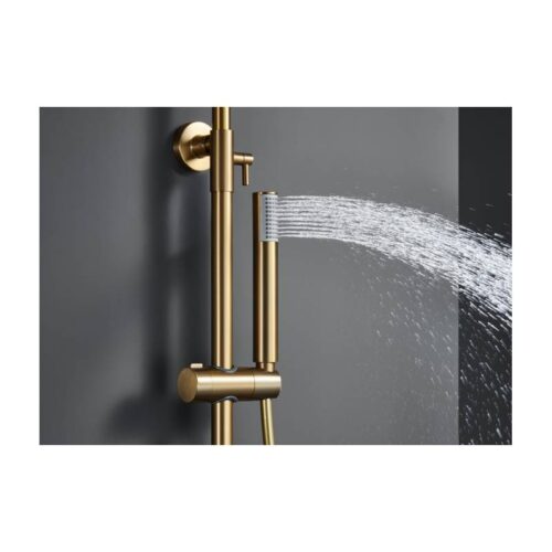 Columna Monomando Ducha Monza Oro Cepillado (Imex)