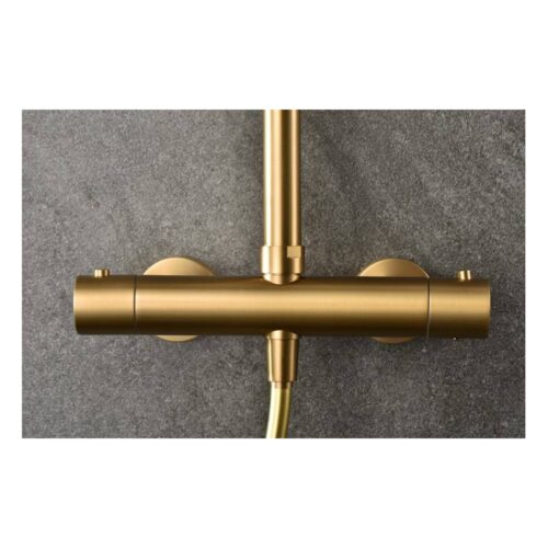 Columna Termostatico Ducha Monza Oro Cepillado (Imex)