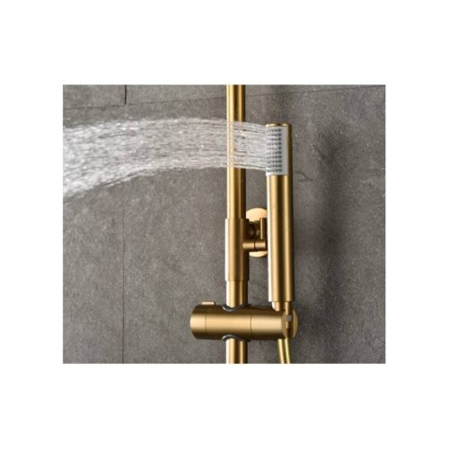 Columna Termostatico Ducha Monza Oro Cepillado (Imex)