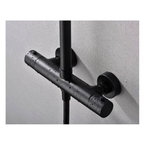 Columna Termostatico Ducha Monza Negro (Imex)