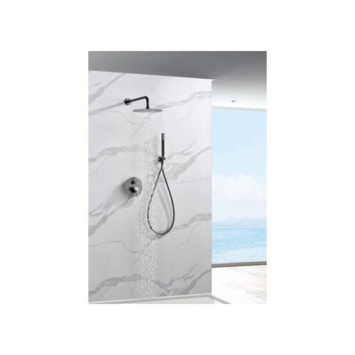 Monomando Ducha Oculto Pared Monza Black-Metal (Imex)