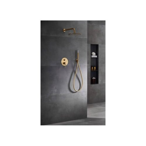 Monomando Ducha Oculto Pared Monza Oro Cepillado (Imex)