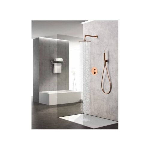 Termostatico Ducha Empotrado Pared Monza Oro Rosa (Imex)