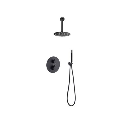 Termostatico Ducha Oculto Techo Monza Negro (Imex)