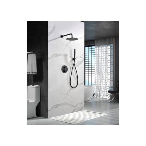 Termostatico Ducha Oculto Pared Monza Negro (Imex)