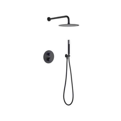 Termostatico Ducha Oculto Pared Monza Negro (Imex)