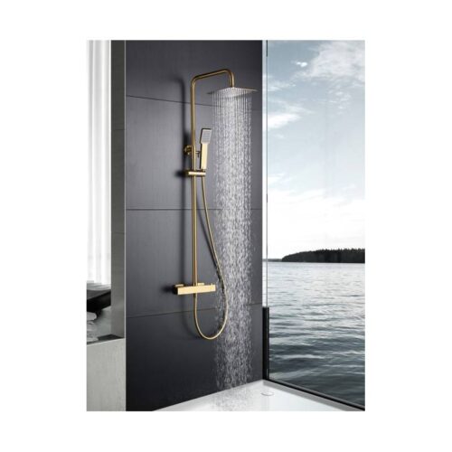 Columna Termostatico Ducha Art Oro Cepillado (Imex)