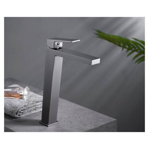Monomando Lavabo Alto Art Black Gun Metal (Imex)
