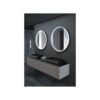 Espejo Baño Nepal Luz Led Negro (Ledimex)