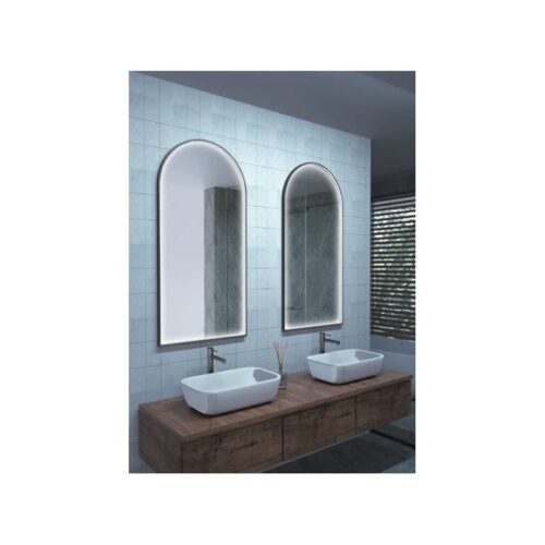 Espejo Baño Roma Luz Led Negro Mate (Ledimex)