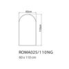 Espejo Baño Roma Luz Led Negro Mate (Ledimex)