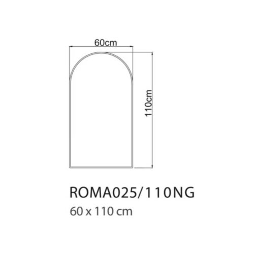 Espejo Baño Roma Luz Led Negro Mate (Ledimex)