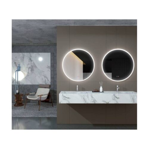 Espejo Baño Atenas Luz Led Negro (Ledimex)