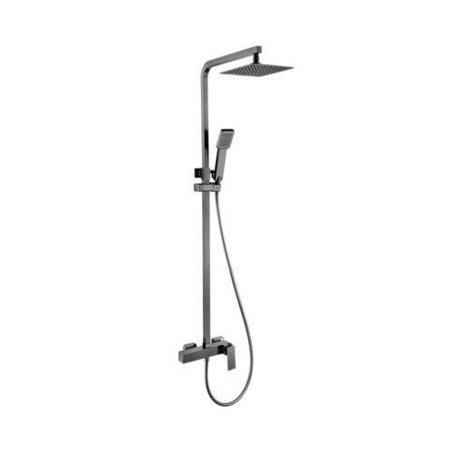 Columna Monomando Ducha Pisa Black Gun Metal (Imex)