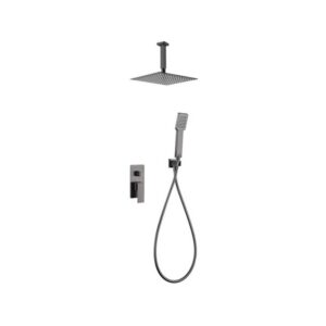 Monomando Ducha Oculto Techo Pisa Black Gun Metal (Imex)