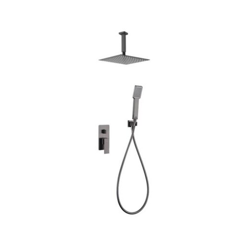Monomando Ducha Oculto Techo Pisa Black Gun Metal (Imex)