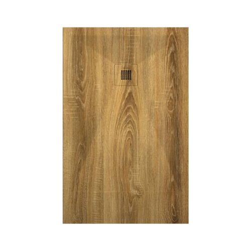 Plato Ducha Resina Roble 3D