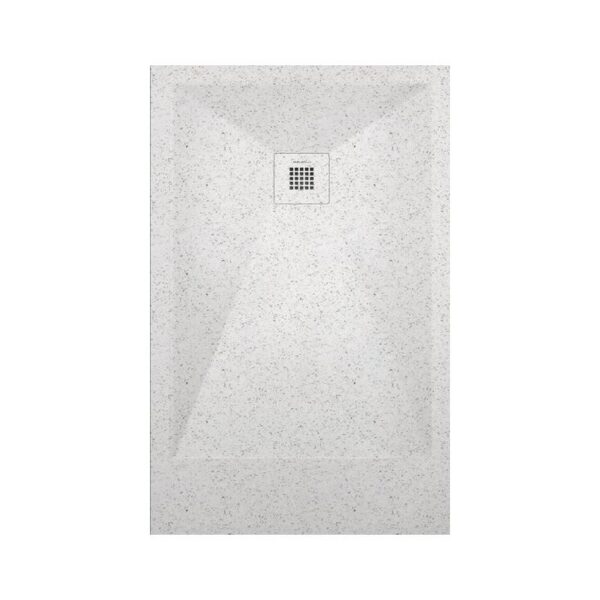 Plato Ducha Resina Granito Blanco 3D