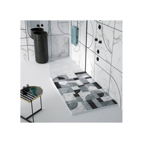 Plato Ducha Resina Mosaico BN 3D