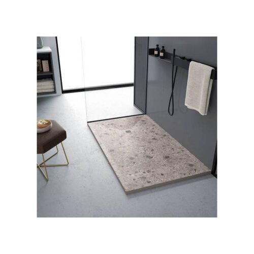 Plato Ducha Resina Terrazo Beige 3D