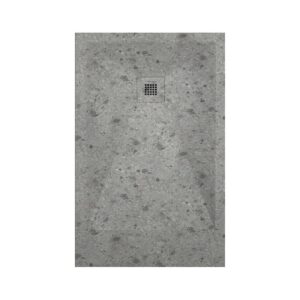 Plato Ducha Resina Terrazo Gris 3D
