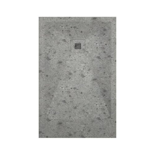 Plato Ducha Resina Terrazo Gris 3D