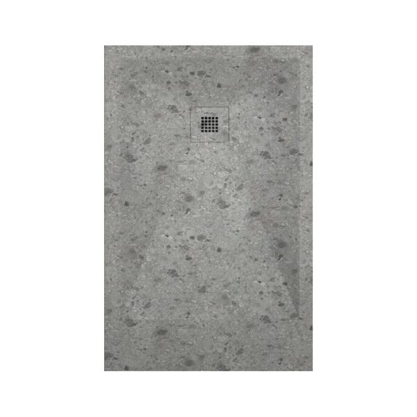 Plato Ducha Resina Terrazo Gris 3D
