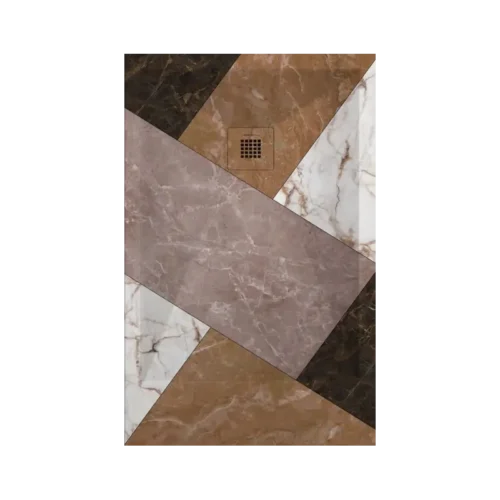 Plato Ducha Resina Mosaico Color 02 3D
