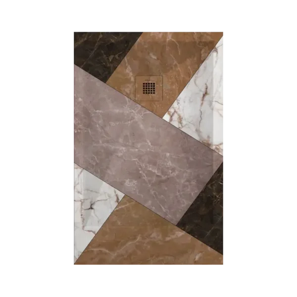 Plato Ducha Resina Mosaico Color 02 3D