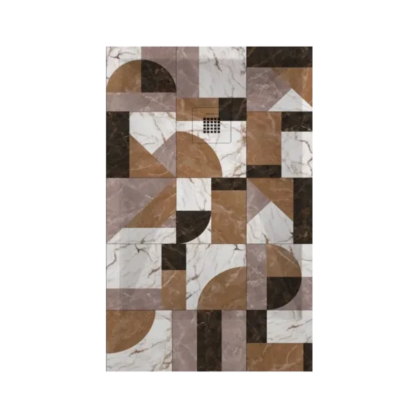 Plato Ducha Resina Mosaico Color 01 3D