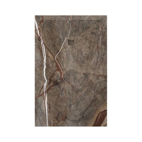 Plato Ducha Resina Rain Forest Brown 3D
