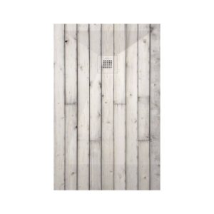 Plato Ducha Resina Rustico Blanco 3D