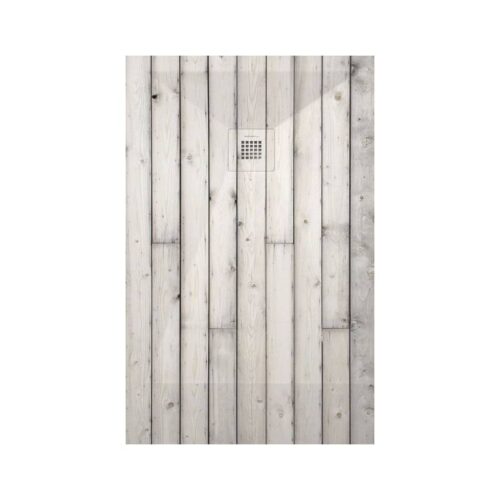 Plato Ducha Resina Rustico Blanco 3D