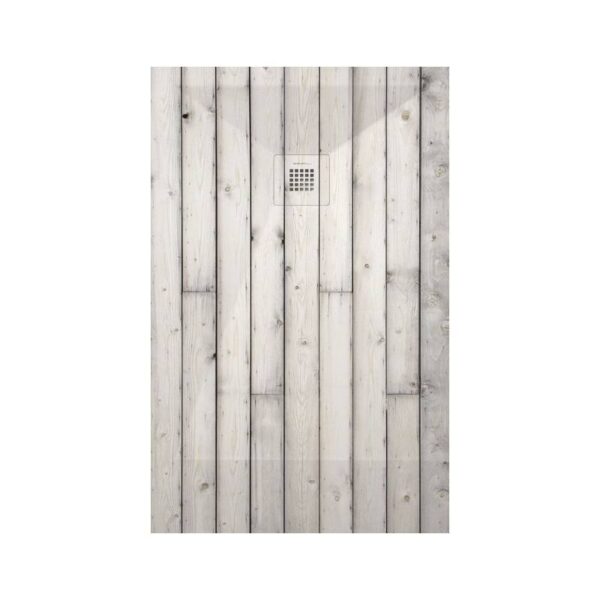 Plato Ducha Resina Rustico Blanco 3D