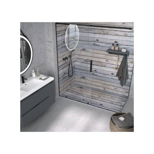 Plato Ducha Resina Rustico Gris 3D