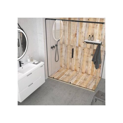 Plato Ducha Resina Rustico Natural 3D