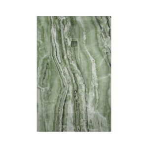Plato Ducha Resina Travertino Verde 3D